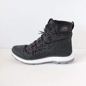 Ryka Brae Sneaker Style Black Winter Boots size 8